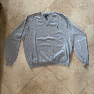 Classic Gray V-Neck Sweater